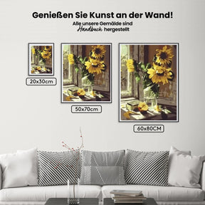 

dipingere con i numeri – girasoli in vaso