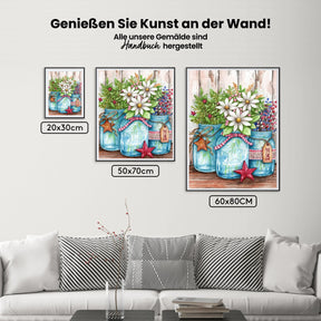 

dipingere con i numeri - vasi con fiori e stelle
