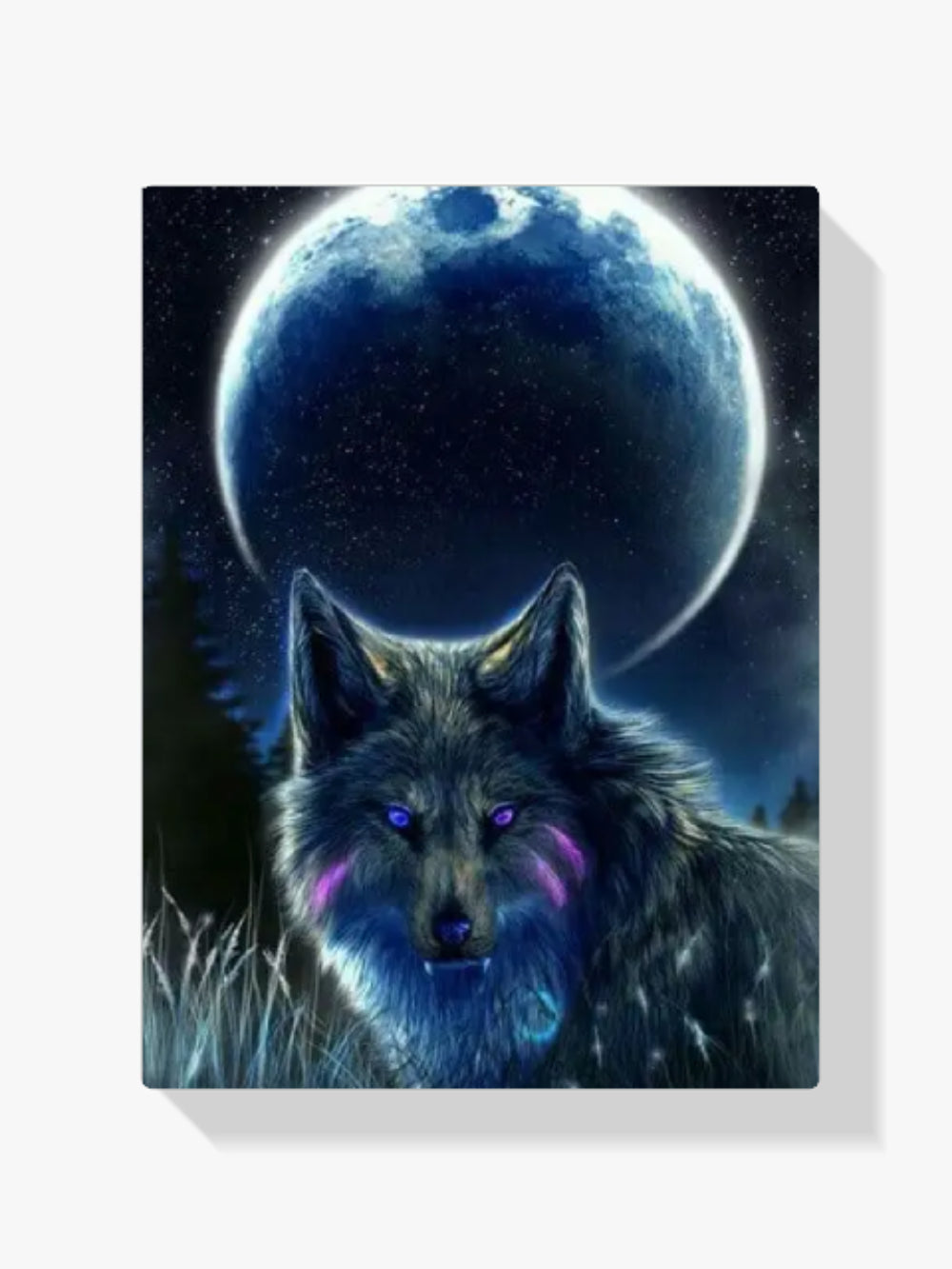 Malen nach Zahlen – Vollmond Wolf