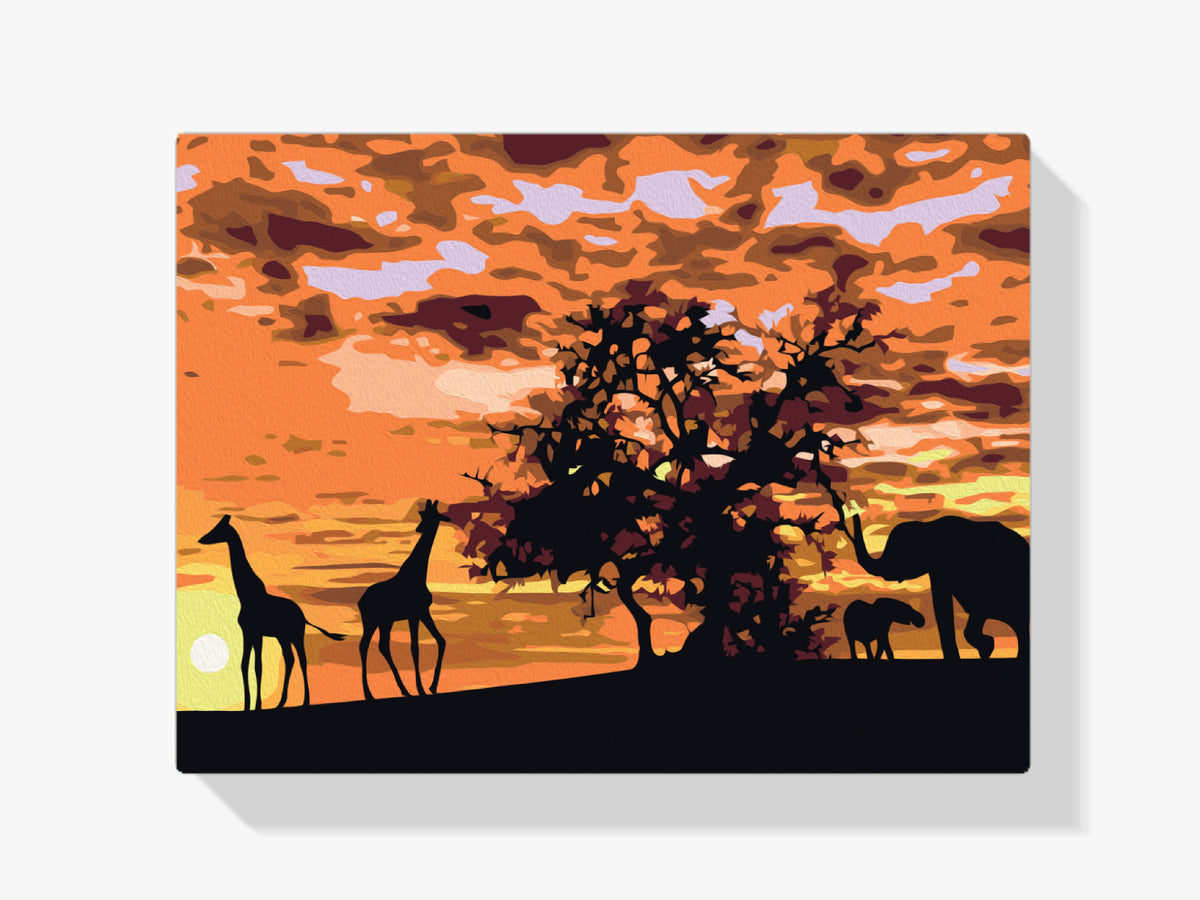 Malen nach Zahlen – avanne (Giraffen &amp; Elefanten)