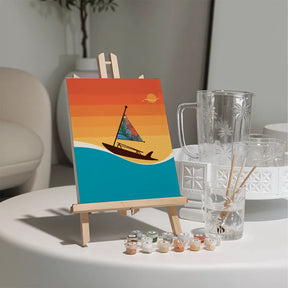 Dipingi con i numeri - 6 mini dipinti | Set Ocean Enredo