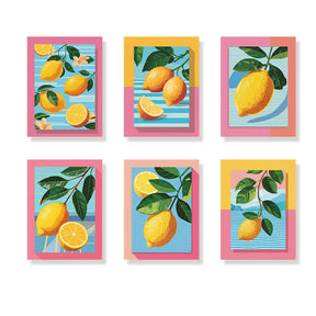 

Dipingere con i numeri - 6 dipinti mini | Set sentiero di limoni