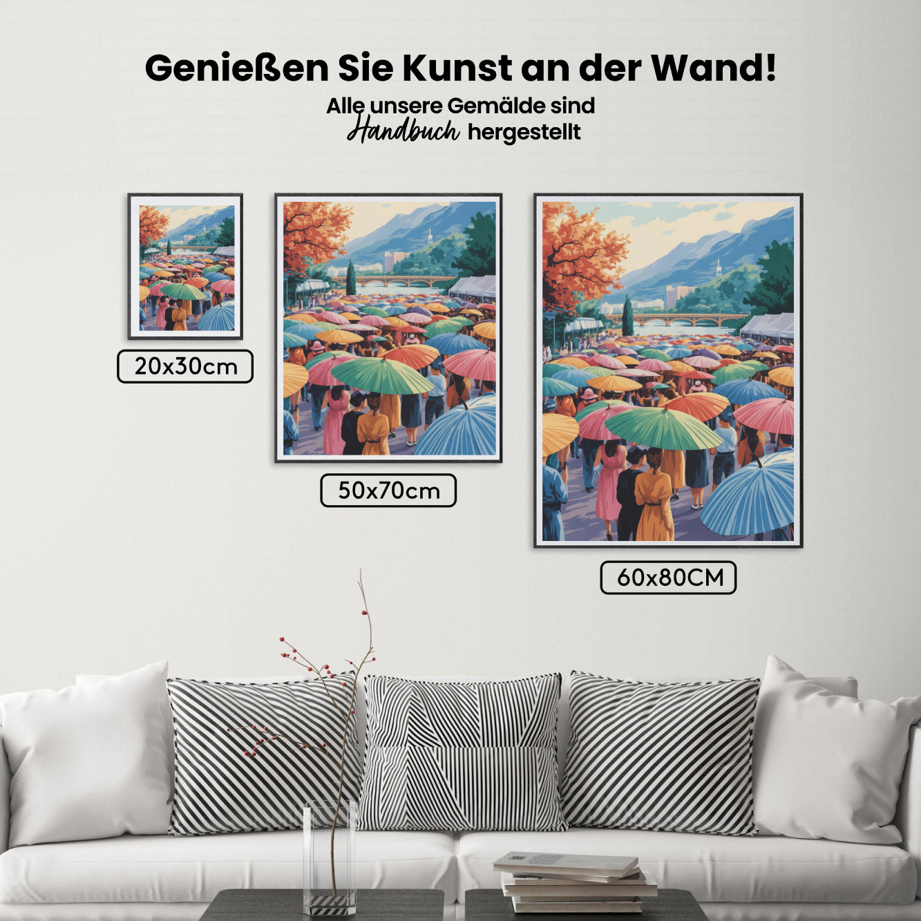 Malen nach Zahlen - Festival der Regenschirme
