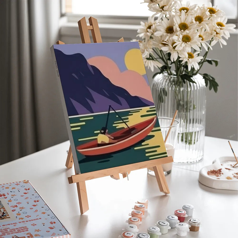 Dipingi con i numeri - 6 mini dipinti | Set Lazy Lagoon