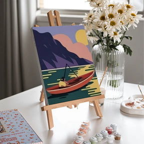 

Dipingere con i numeri - 6 Mini quadri | Set Faule Lagune