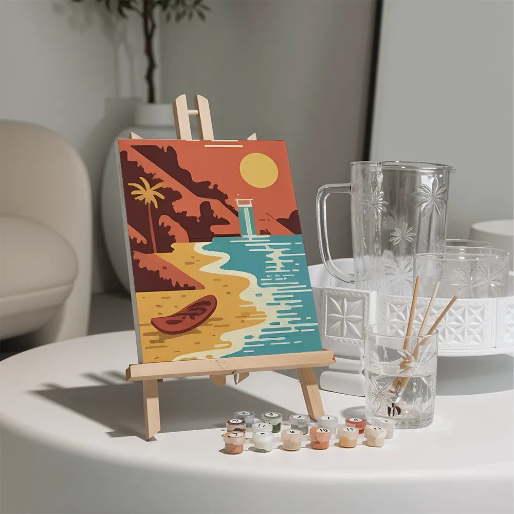 

Dipingere con i numeri - 6 Mini quadri | Set Faule Lagune