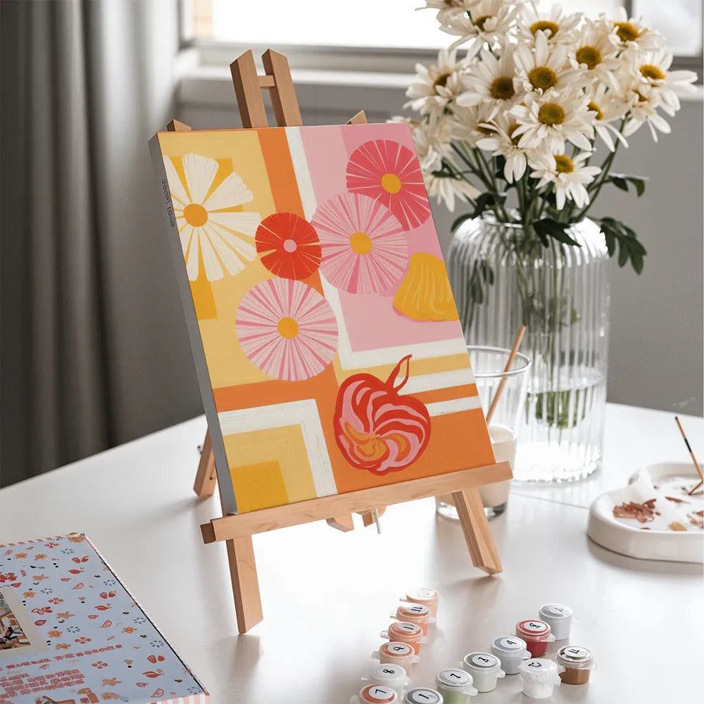 Dipingi con i numeri - 6 mini dipinti | Set Heatwave Blossom