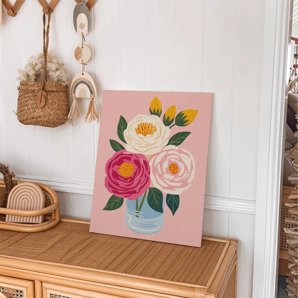 Dipingi con i numeri - 6 mini dipinti | Set Heatwave Blossom