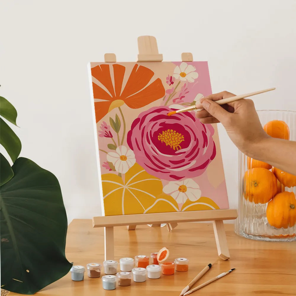 Dipingi con i numeri - 6 mini dipinti | Set Heatwave Blossom