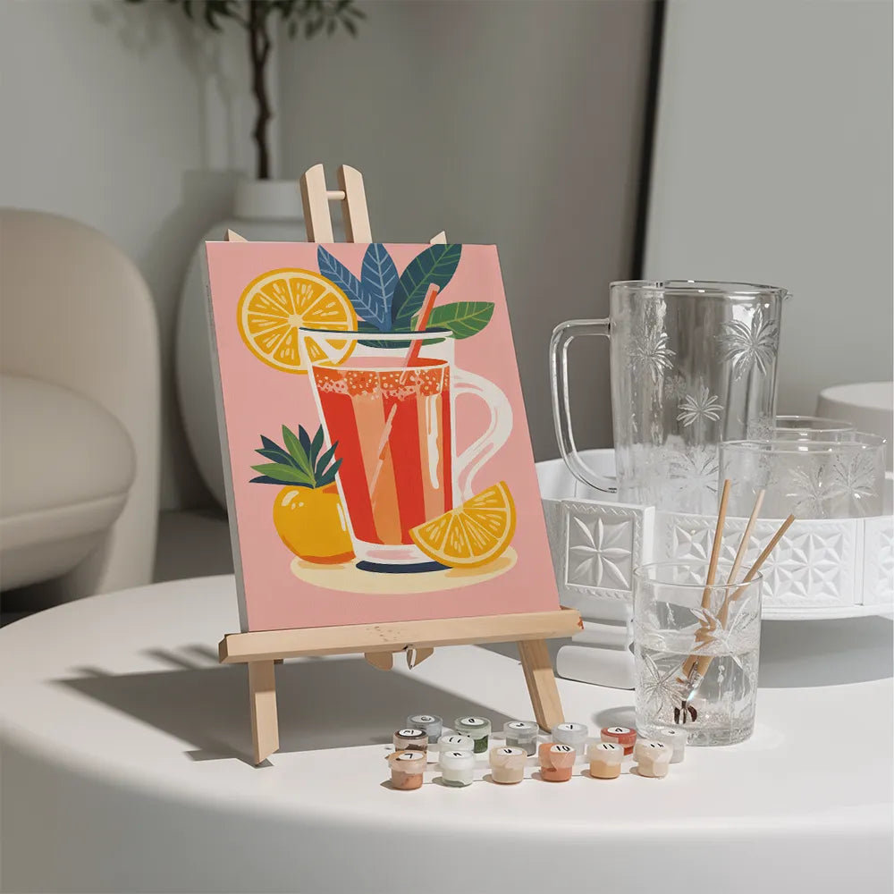 Dipingi con i numeri - 6 mini dipinti | Set di rondini coralline