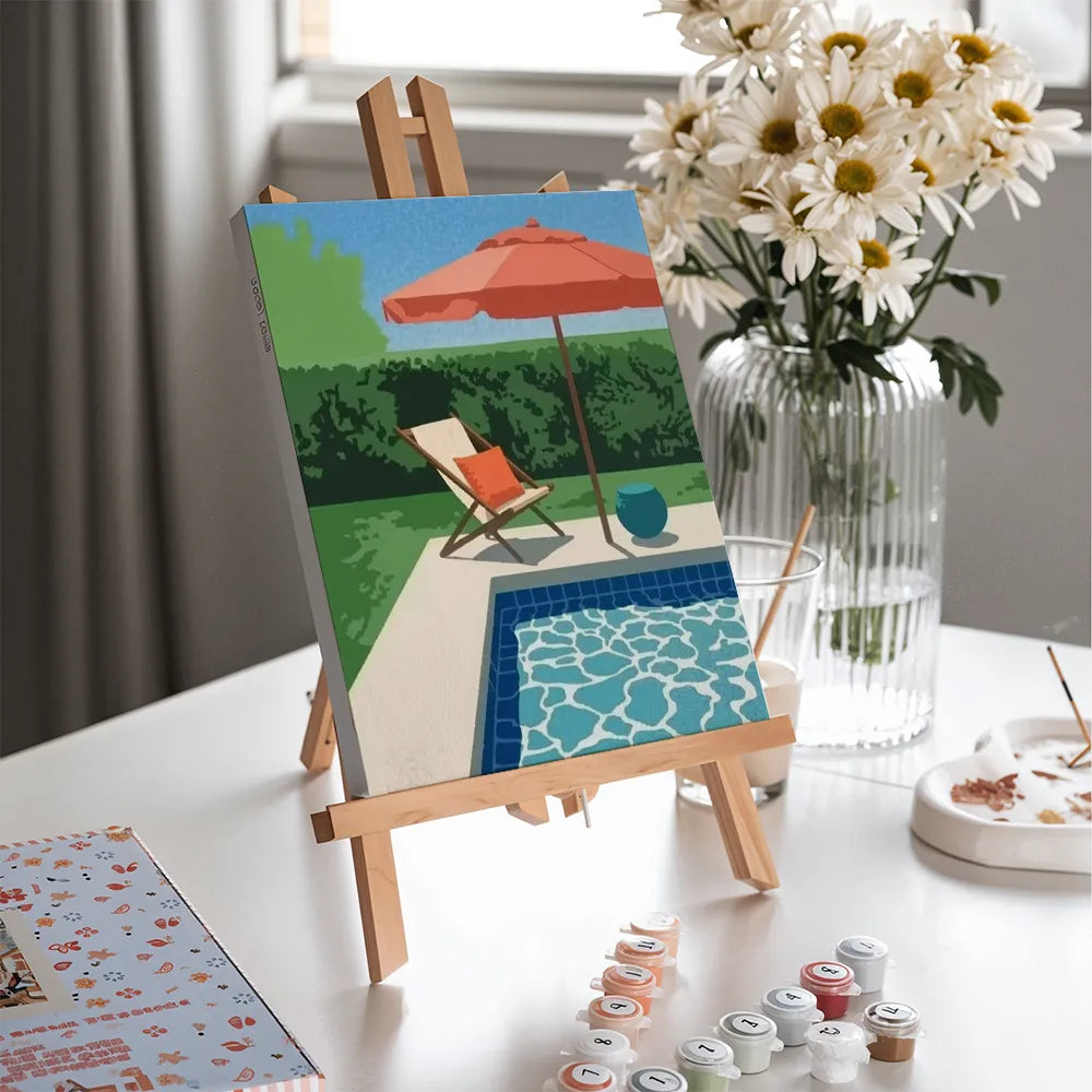 Dipingi con i numeri - 6 mini dipinti | Set eco piscina