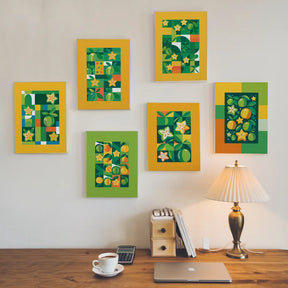 

Dipingere con i numeri - 6 mini dipinti | Set bacio di frutto a stella
