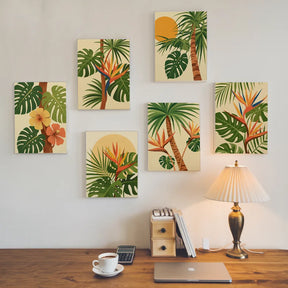 

Dipingere con i numeri - 6 Mini Quadri | Set Tropikflimmern