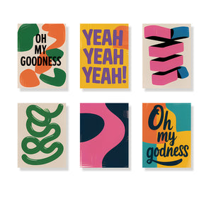 

Dipingere con i numeri - 6 quadri piccoli | Set di affermazioni astratte