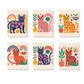 

Dipingere con i numeri - 6 Quadri Mini | Set di tratti astratti gatti