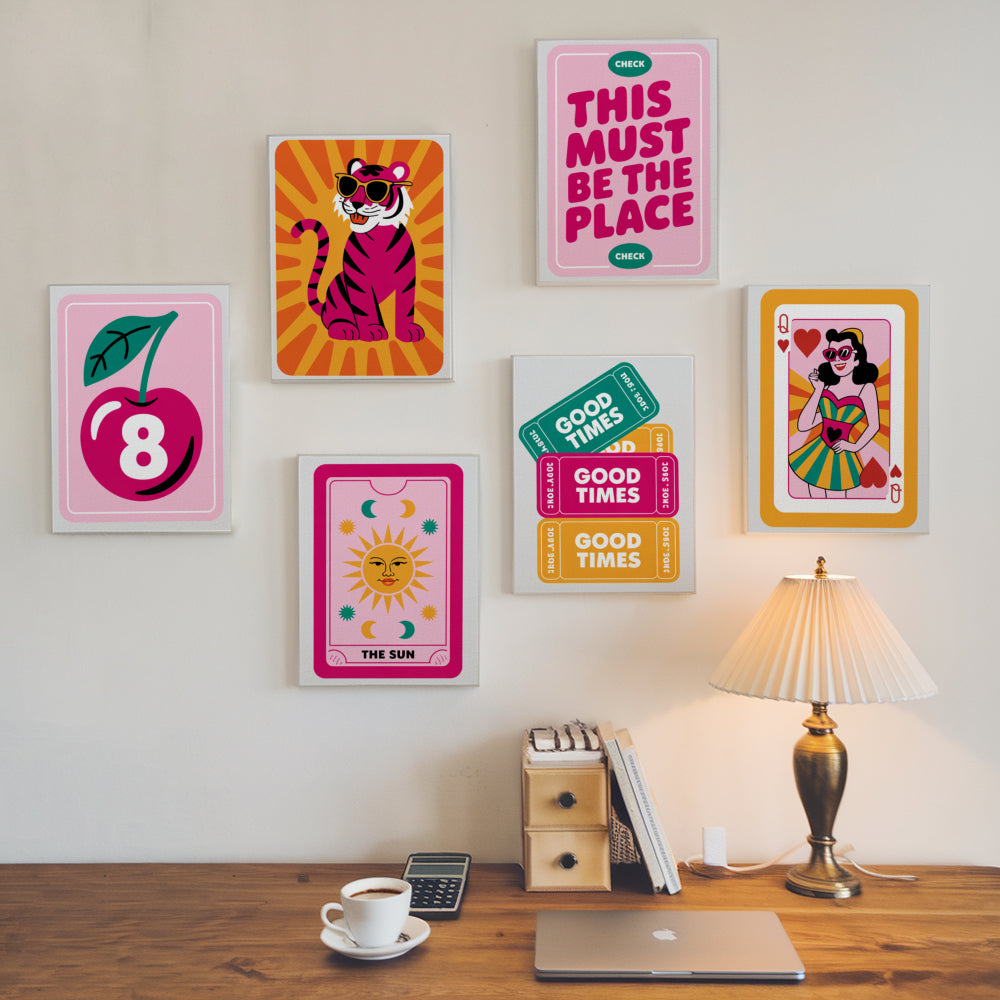 Dipingi con i numeri - 6 mini dipinti | Set di libri di attività Pop Art
