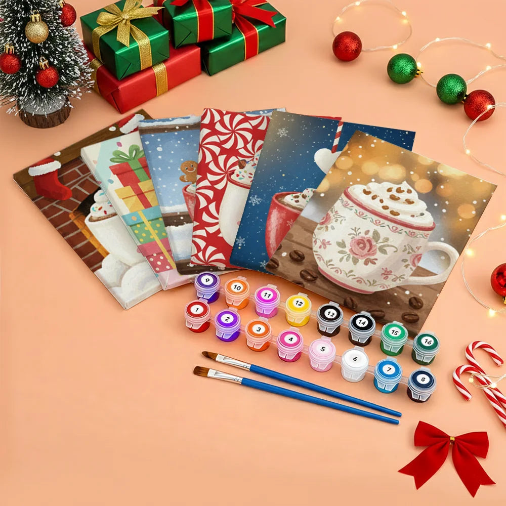 

Dipingere con i numeri - 6 Mini Dipinti | Piccolo Boschetto