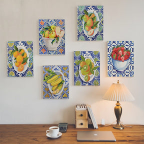 

Dipingere con i numeri - 6 Mini Quadri | Set Classico di Frutta