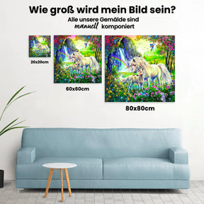 Pferde in der Traumwelt - Malen nach Zahlen