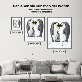 Pinguin Mit Jungen - Malen nach Zahlen