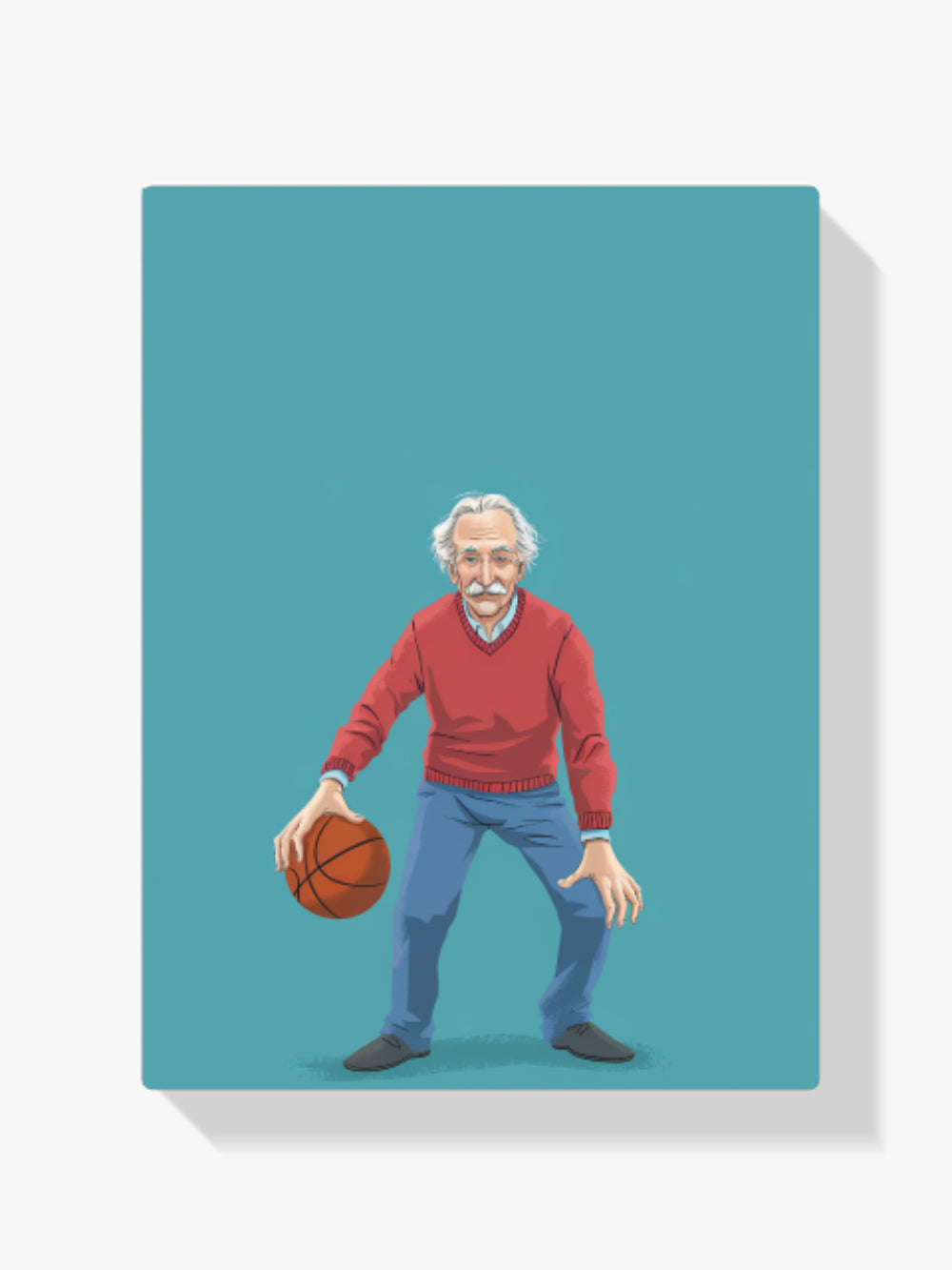 Schilderen-op-nummer-Basketbalspeler-Albert-Einstein