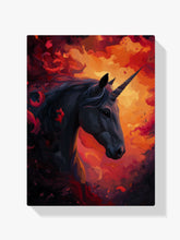 Malen nach Zahlen &#8211; Mystisches schwarzes Einhorn