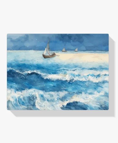 Segeln auf den azurblauen Wellen