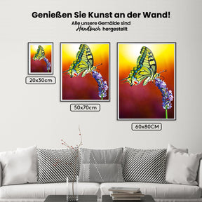 Schmetterling auf Lavendel - Malen nach Zahlen