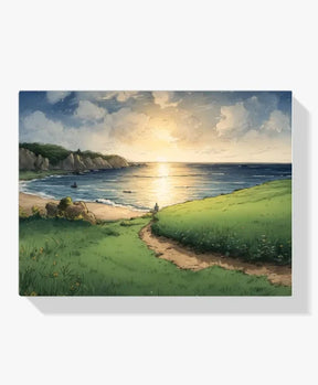 Dipingi con i numeri - Tramonto sulle scogliere costiere