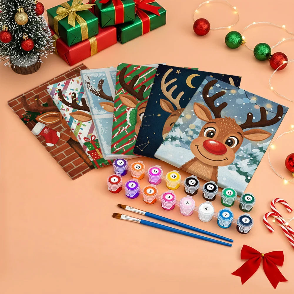 

Dipingere con i numeri - 6 Mini Dipinti | Piccolo Boschetto