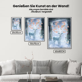 Weißes Hirsch XL - Malen nach Zahlen